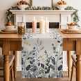 thumbnail image 2 of Table Runner - 72 Inch Long, Blue Grey Eucalyptus Kitchen Dining Table Runner Dresser Scarves, Farmhouse Weeping Leaves on Linen Farmhouse Decor for Coffee Tables Wedding Party Banquet, 2 of 8
