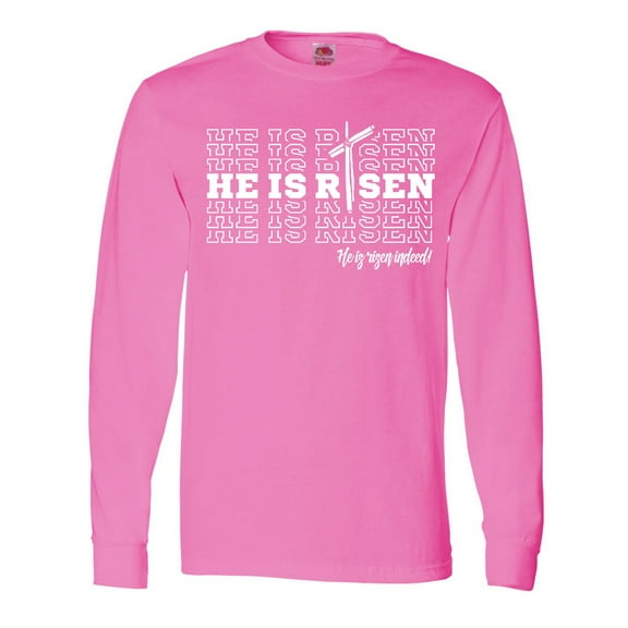 Inktastic He is Risen Mirror Words Long Sleeve T-Shirt