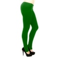 thumbnail image 2 of Vivian's Fashions Long Leggings - Cotton/Stirrup, Misses Size (Green, 2X), 2 of 3