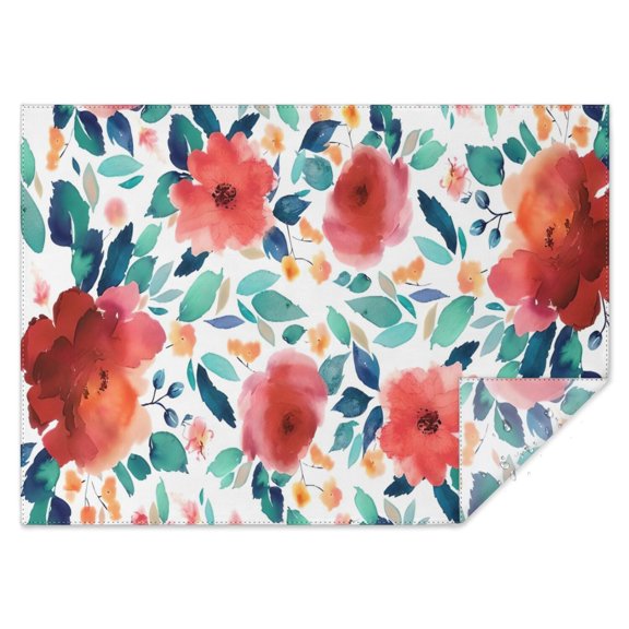 Pioneer Flower Floral Print Pattern Rectangle Tablecloth 60"x84",Waterproof Polyester Rectangle Table Cloth, Wipeable Spillproof Polyester Tablecloth for Dining, Camping, Indoor and Outdoor