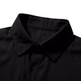 thumbnail image 5 of FengLS Men's Casual Shirt Summer Lightweight Button-Down Cardigan Shirt Collar Short Sleeves Shirt with Chest Pocket Outdoor Vacations Tops Soild Color Beach Blouse, 5 of 6