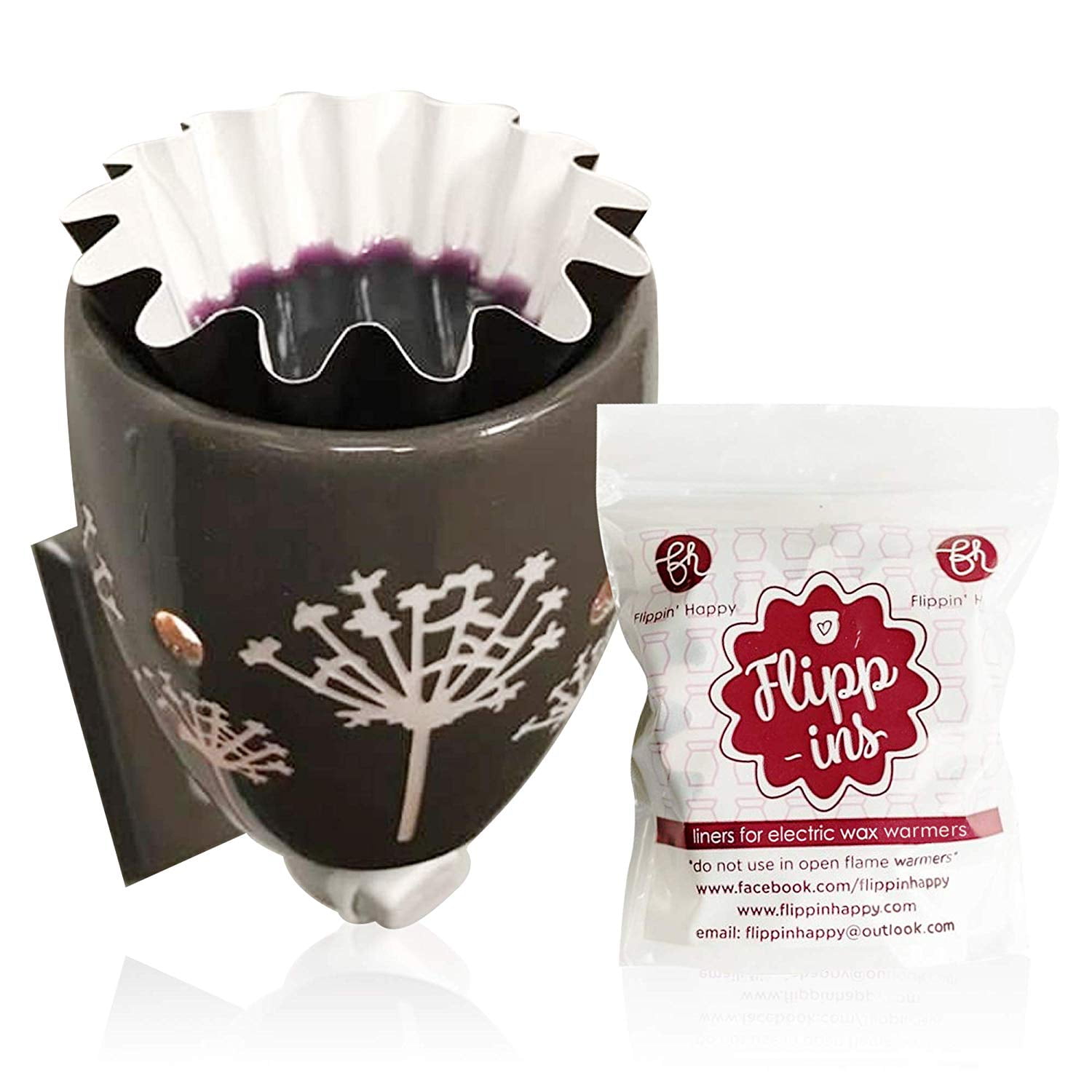 Flippins, Wax Melt Warmer Liners, 10 Reusable Liners, Change Your