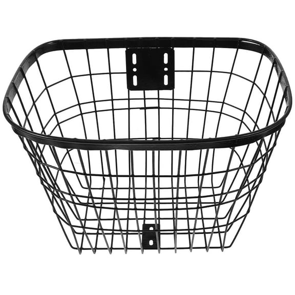 NICEXMAS Heavy Duty Black Metal Bike Basket Front Rack for Electric Bikes and Mobility Scooters