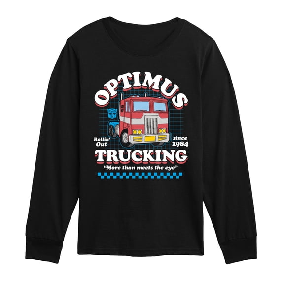 Transformers - Optimus Trucking - Youth Boys Long Sleeve Graphic T-Shirt