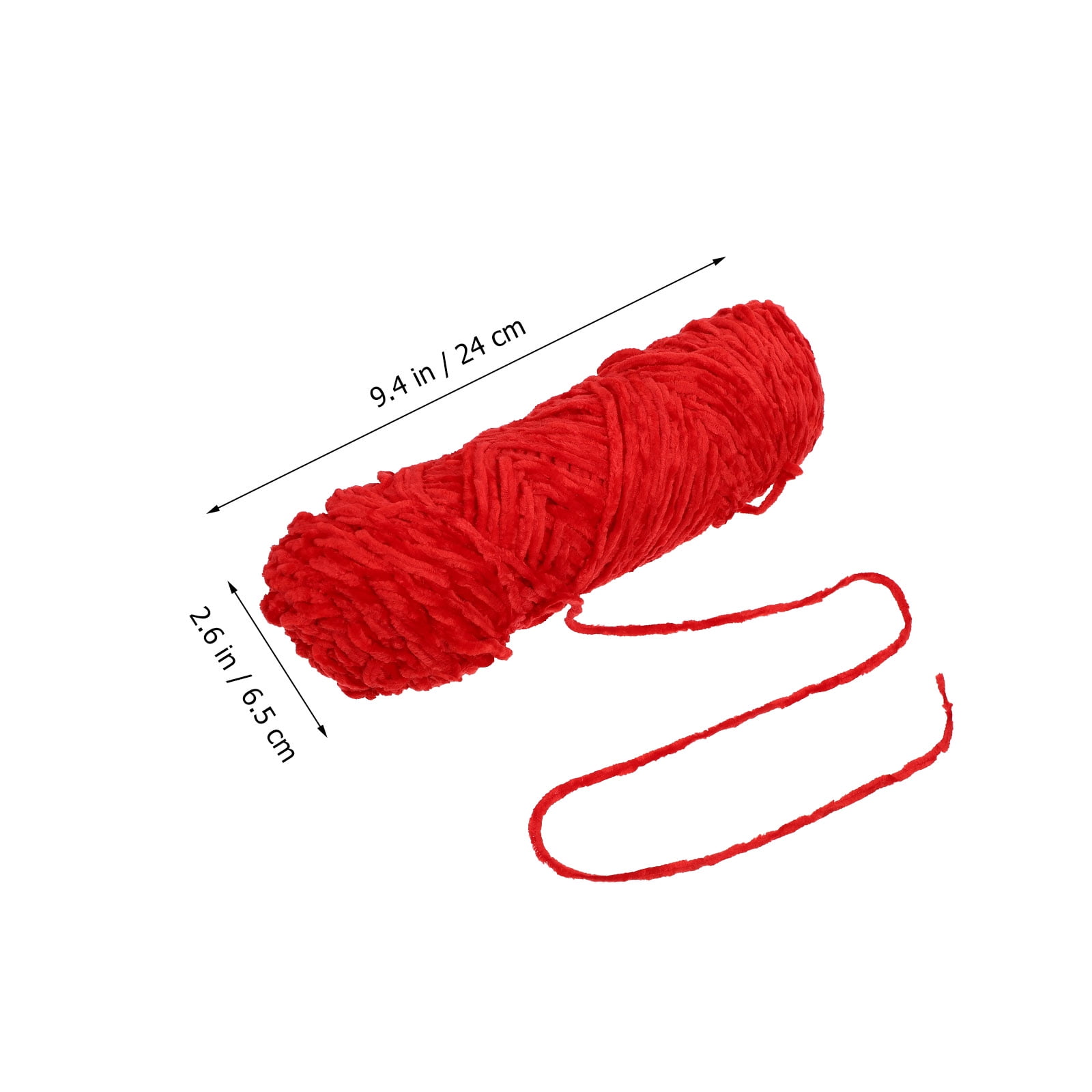 OUNONA Chenille Fiber Yarn 4Pcs Chenille Velvet Knitting Supplies for Women Craft Projects