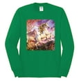 thumbnail image 2 of Unicorn Fanstasy Rainbow Castle Male Long Sleeve Shirt, Kelly, 2XL, 2 of 3