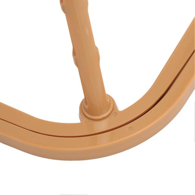 Double Layer Embroidery Frame Stitch Hoop Stand Adjustable Integrated ABS Needlework Holder Tool for Desktop Khaki