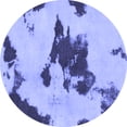 thumbnail image 1 of Ahgly Company Indoor Round Abstract Blue Modern Area Rugs, 8' Round, 1 of 4