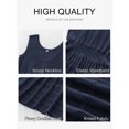 thumbnail image 4 of Vestido ANRABESS Summer Mini sin mangas de punto sin mangas azul marino, 4 of 6