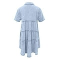 thumbnail image 5 of Sngxgn Women's Elegant Long Lantern Sleeve Sweater Dress Elastic Waist Bodycon Mini Dresses(BU1,L), 5 of 5