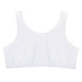 thumbnail image 5 of DuoJiaJ Women's Tank Style Cotton Sports Bra T-Shirt Bras White, 5 of 5