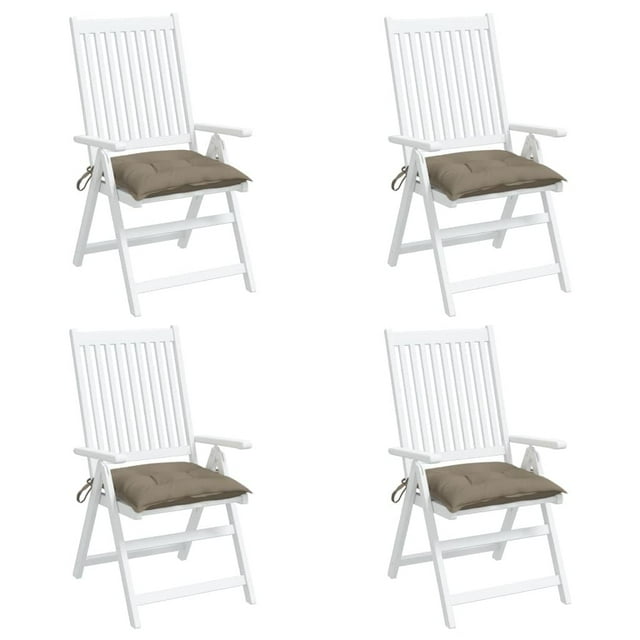 Juego de cojines para silla VidaXL, exterior, patio, color topo, tela Oxford