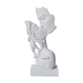 thumbnail image 1 of Escultura de beso de pareja, adorno artesanal, regalo para novia, figura de amor novedosa. Blanco, 1 of 9