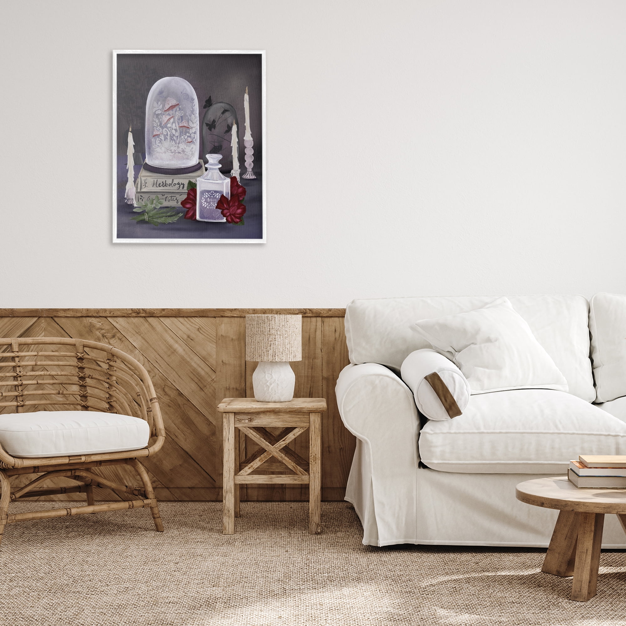 Stupell Industries Spooky Apothecary Vibes White Framed Giclee Art, design by Adreane Fippinger