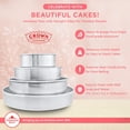 thumbnail image 3 of Crown 4 inch Cake Pans, 2" Deep, 4 Pack, Professional Baking Pans, Heavy Duty, Easy Release, Pure Aluminum, 3 of 8