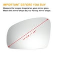 thumbnail image 3 of Left Driver Side Rearview Mirror Glass Replacement Non-heated White Glass w/ Back Fit for Skoda Fabia, 3 of 6