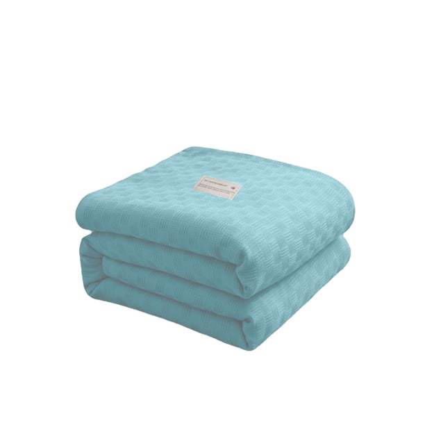 Manta de Cama de Tirado Suave Manta de Cama de Algodón, Manta Caliente de Algodón Doble, Manta de Cama Ligera, Manta Transpirable, Suave Y Cómoda, Apto para Todas las Estaciones