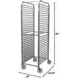 Winco ALRK-30BK 30-Tier End-Load Sheet Pan Rack with Brakes - 2 in ...