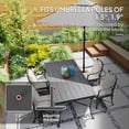 thumbnail image 3 of Outsunny Patio Umbrella Base, 40 lbs Concrete Heavy Duty Umbrella Base Patio Umbrella Holder for 1.5"/1.9" Umbrella Poles, Black, 3 of 9