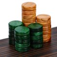 thumbnail image 2 of WE Games Olive Wood Backgammon Checkers/Chips in Green & Natural, 2 of 5
