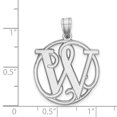 thumbnail image 2 of 925 Sterling Silver Satin Back Fancy Script Letter Name Personalized Monogram Initial W Charm Pendant Necklace for Women, 2 of 2