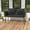 Black, variant on Costway Patio Wicker Loveseat Furniture with Seat Back Cushions, Heavy-Duty Metal Legs Black