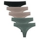 thumbnail image 2 of 5 piezas de tanga deportiva para mujer con media espalda tanga de cintura ancha de talle bajo tanga acanalada cómoda para yoga diario ANGGREK Otros, 2 of 8