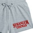 thumbnail image 2 of Stranger Things Classic Title Art Women's Heather Gray Lounge Shorts-Medium, 2 of 2