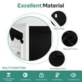thumbnail image 5 of Rongsi Blackout French Door Curtains, 26 x 40 Inches Privacy Thermal Insulated Tie Up Shade Window Covering for Glass Door, Bedroom, Patios, Easy to install and clean - Black, 5 of 6
