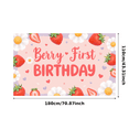 thumbnail image 2 of Colorful Theme Berry First Birthday Banner Decorative Design for Kids Party Summer Celebration Indoor Decoration, 2 of 7