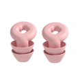 thumbnail image 1 of 1 Pair Silicone Sleep Ear Plug Canceling Noise 2 Layers Ear Protector Reduction Soundproof Lightweight Portable for Travel Home Pink, 1 of 6