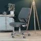 thumbnail image 4 of Stretch Slipcover Office Chair Seat Cover Swivel Office Chair Swivel Chair, Gray, 4 of 4