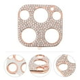 thumbnail image 3 of KAKOWELY Película de cámara con diamantes de imitación brillantes, compatible con iPhone 12 Pro Max (oro rosa), 3 of 4