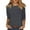 05# Gray, variant on 3/4 Sleeve Shirts Women Elbow Length Crewneck Casual Loose T-Shirts Summer Basic Tee Tops Purple XL