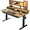 Brown, variant on CHITOOMA 55″ x 30″ Standing Desk with Drawers, Electric Height Adjustable Sit Stand Desk with Storage Shelf, 4 Memory Preset Computer Desk with Cable Management Tray for Home Office, Brown