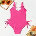 thumbnail image 3 of Girls One Piece Swimsuit Kids Scoop Neck Bathing Suit Beach Sport Summer Swimwear for Big Girls 8-14 Years, 3 of 7