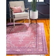 thumbnail image 2 of Unique Loom 3140596 9 x 12 ft. D Amore Austin Rectangular Rug, Pink, 2 of 10