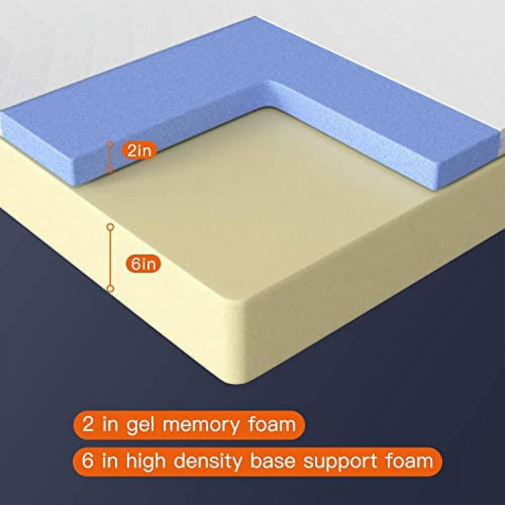 FDW 8" Hypoallergenic Full Medium Firm Gel Mattress