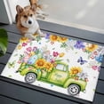 thumbnail image 3 of Entryway Rug 2'x3', Happy Easter Small Rug for Kitchen Bathroom Door Mat Indoor Entrance, Watercolor Truck Eggs Flowers Butterfly Botanical Non-Slip Area Rugs Floor Mats Carpet Front Door Rugs, 3 of 8