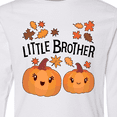 thumbnail image 4 of Inktastic Little Brother Pumpkins with Fall Leaves Long Sleeve Youth T-Shirt, 4 of 5