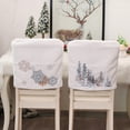 thumbnail image 5 of 2 Packs Christmas Chair Covers Dining Chair Slipcover, Christmas Plush Snowflake Embroidery Chair Cover For Home Holiday Party Decor, 5 of 5