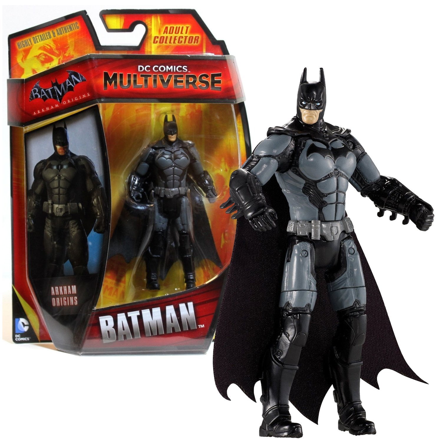 Mattel Year 2014 Batman Arkham Origins Series 4 Inch Tall Action Figure Batman Cdw40 With Grey Belt Includes Batman Cdw40 With Grey Belt By Dc Comics Multiverse Walmart Com Walmart Com