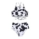 thumbnail image 1 of Traje de baño sexy para mujer Traje de baño de bikini con estampado de vaca dividida Fridja nalpqowj20804, 1 of 3