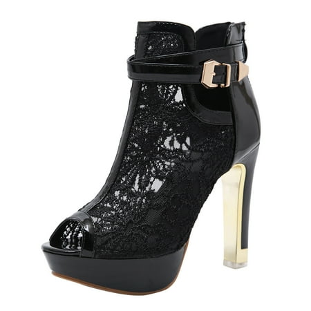 

adviicd Pumps for Women Thong with Strap Up Casual Shoes Heel Zip Pumps Womens Mesh Hollow Rose Pumps for Women