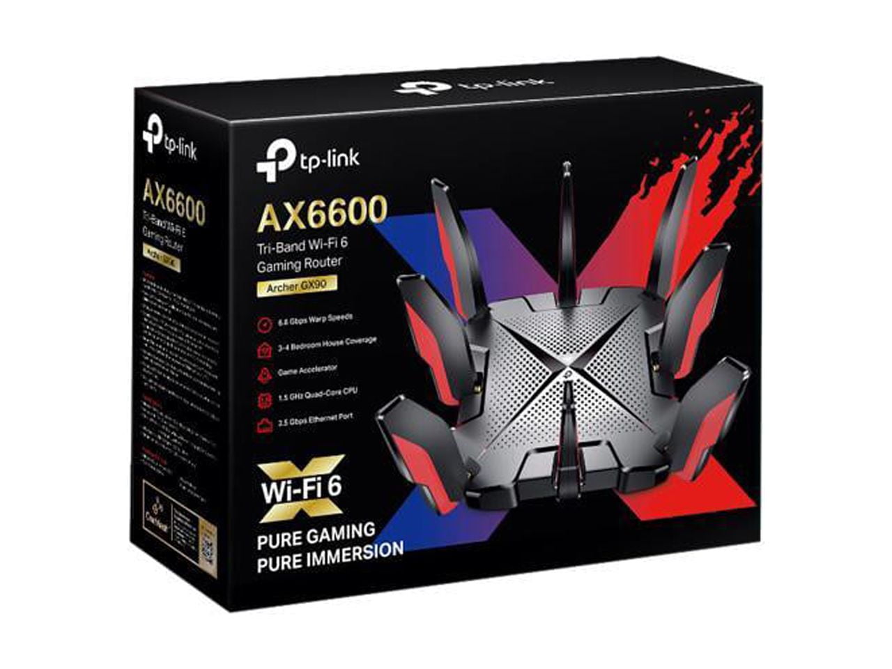 TP-Link Archer GX90 AX6600 Tri-Band Wi-Fi 6 Gaming Router 