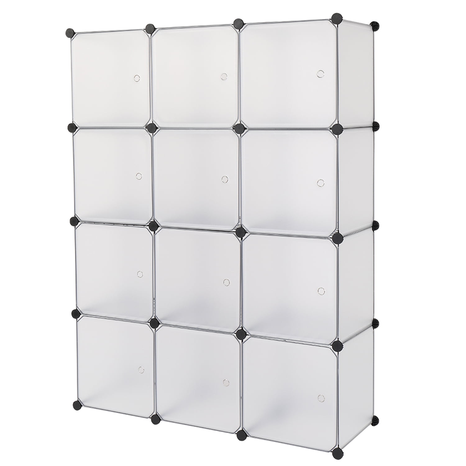 UWR-Nite Portable Storage Cubes - 14" x14" Cube (12 Cubes)-More Stable Cube Shelves with Doors, Modular Bookshelf Units, Clothes Storage Shelves, Room Organizer for Cubby Cube