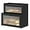 Black, variant on Double Layer Bamboo Bread Box for Kitchen Counter,Bread Holder,Countertop Bread Storage with Window (Black)