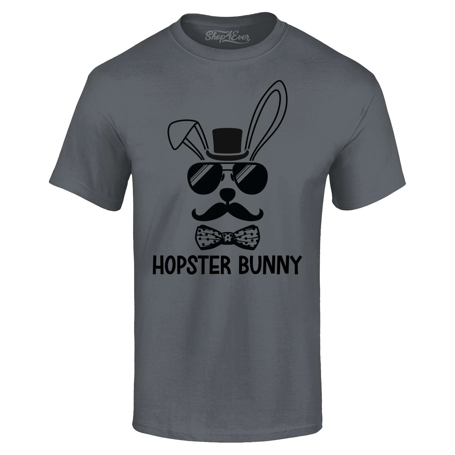 Bunny With Glasses & Mustache Hipster Toddler T-Shirt – Cute Easter Cotton Tee For Infants & Kids, 100% Preshrunk Cotton
