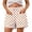 #B Orange, variant on Zynoxe Women's Hawaii Print Shorts with Pockets Lightweight Breathable Mid-Thigh Shorts for Women Stretchy Elastic Waistband Drawstring Shorts Summer Versatile Casual Solid Color Beach Shorts S