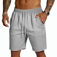 thumbnail image 3 of Havenx Men's Mesh Performance Gym Athletic Shorts Drawstring Elastic Waist Short with Pockets Fast Dry Mesh Pants Breathable Lightweight Running Training Sportswear,Light Gray 2XL, 3 of 4